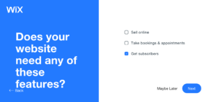 Wix zawiera quiz