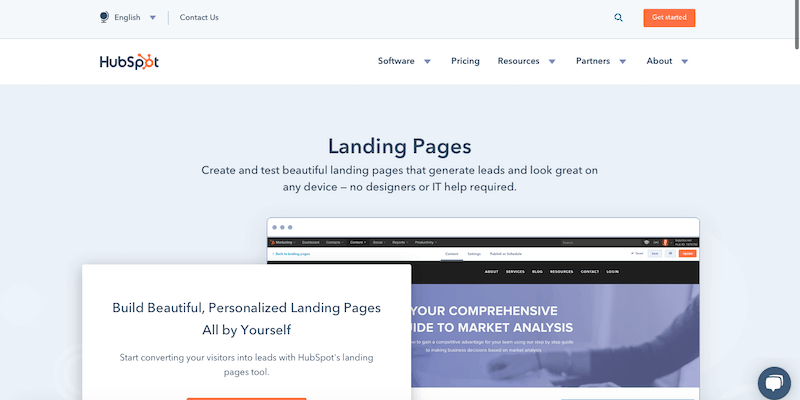 Landing Page Szablon - HubSpot
