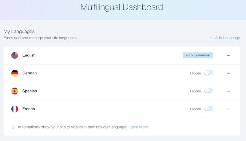 Wix Multilingual