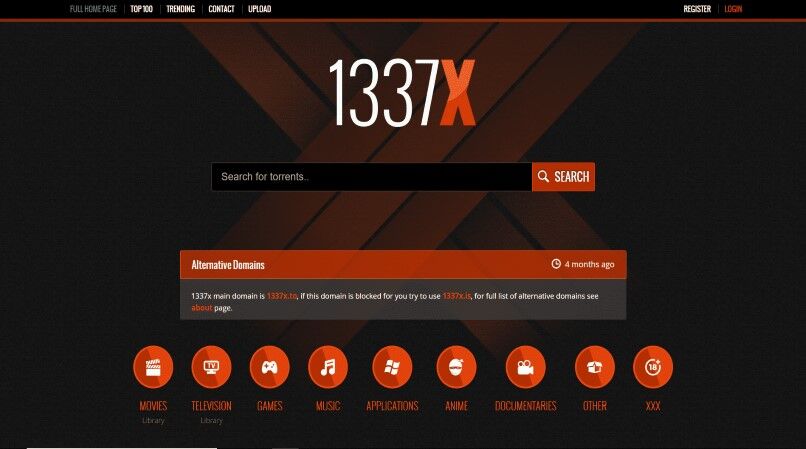 1337x homepage