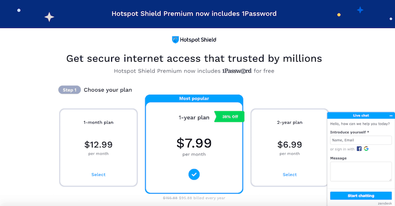 Ceny Hotspot Shield VPN 