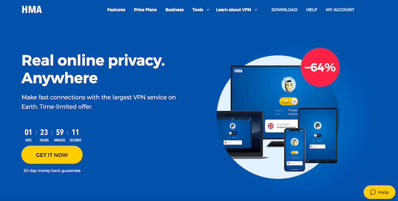 Najlepsze usługi VPN 2019: HMA VPN