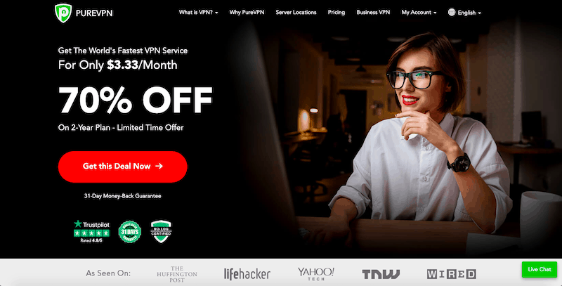 Najlepsze usługi VPN 2019: PureVPN
