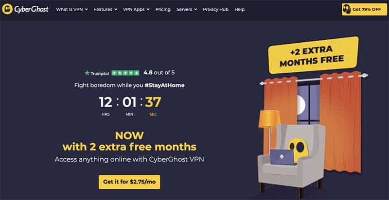 Strona CyberGhost VPN