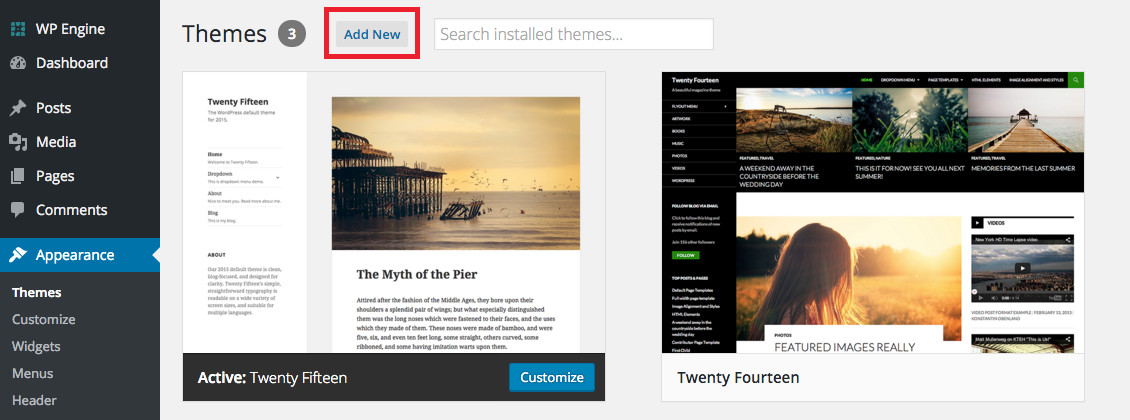 Dodaj nowy motyw WordPress