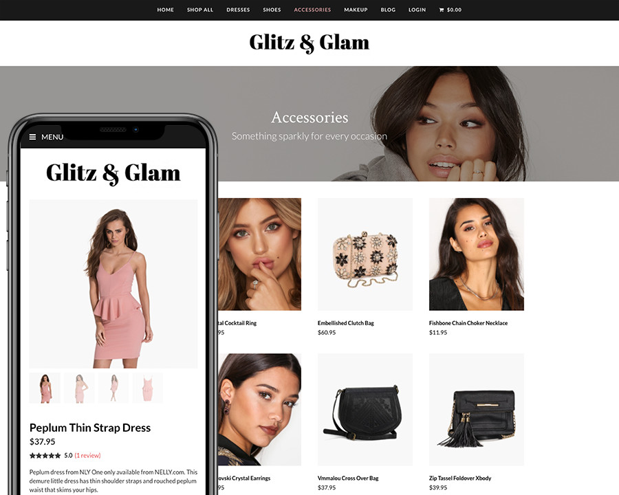 Total Glitz & Glam WooCommerce Store